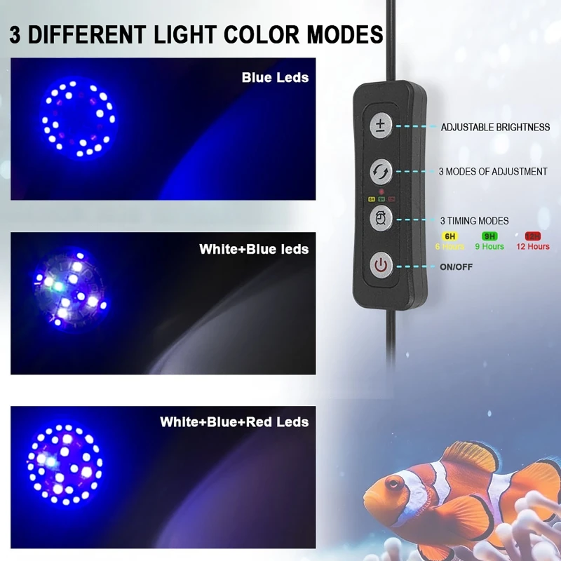 Marine Aquarium Timing - 30W Kısılabilir Aydınlatma Deniz LED Akvaryum