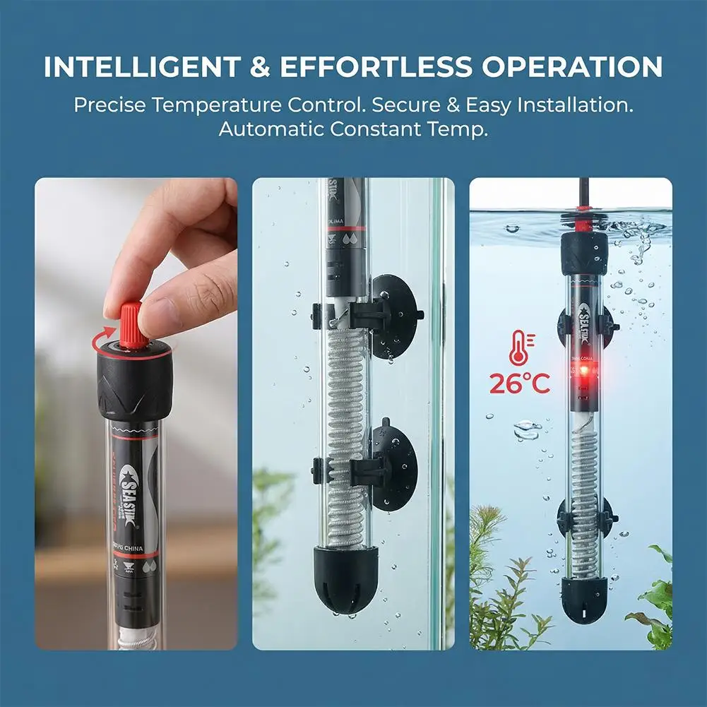 Marine Aquarium Heater - Ayarlanabilir Akvaryum Isıtıcı 25W-300W Otomatik Sabit