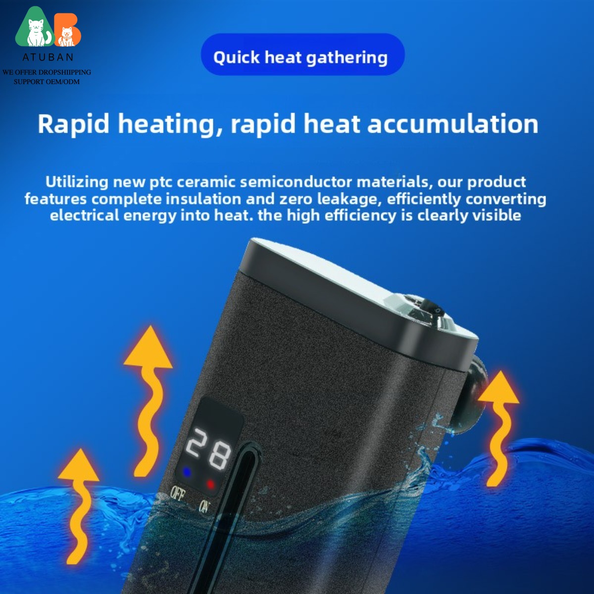 ATUBAN15-50W Dalgıç Dijital Ek - Marine Aquarium Heater incelemesi ve fiyatı